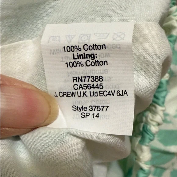 J. Crew Mint and White Ikat Skirt - Picture 7 of 8